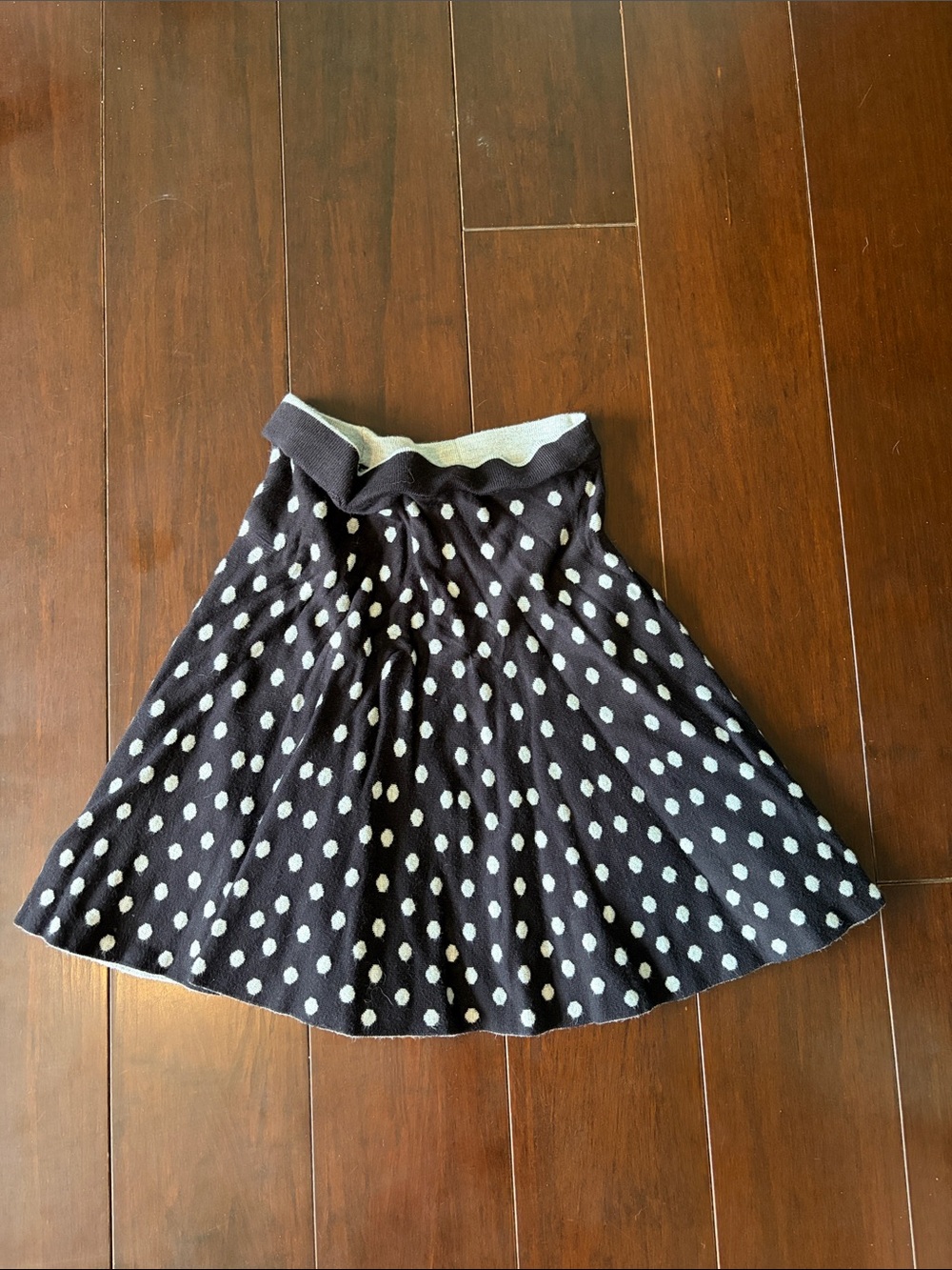 Bethany Mota Black Skater Skirt with White Polka Dots